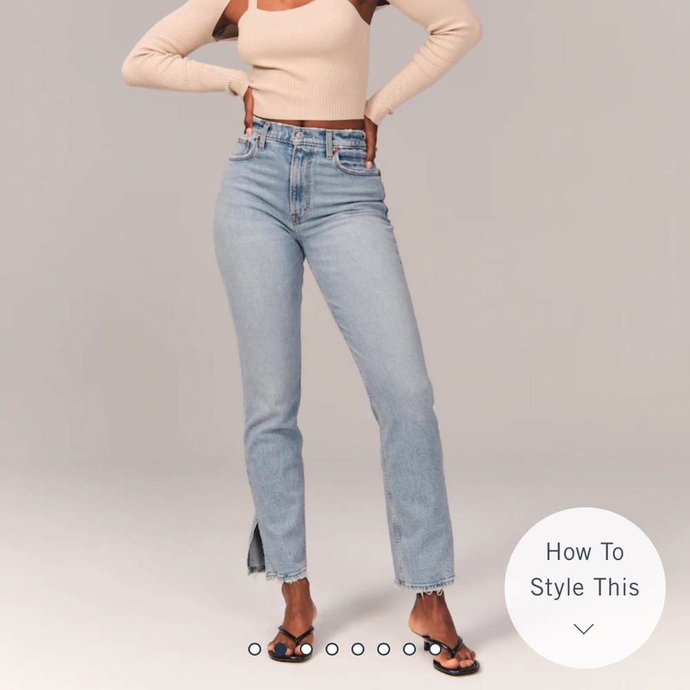 Abercrombie 90s Ultra High Rise Straight Jeans